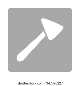 Neurologist Hammer vector icon. Style is flat rounded square button, white and silver colors, white background.