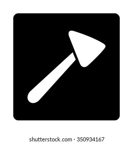 Neurologist Hammer vector icon. Style is flat rounded square button, white and black colors, white background.