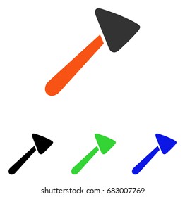 Neurologist Hammer vector pictograph. Illustration style is a flat iconic colored symbol with different color versions.