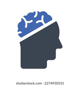 Neurology brain icon, Vector Graphics