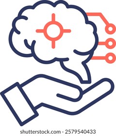 Neurology Care Icon Outline Vector Illustration