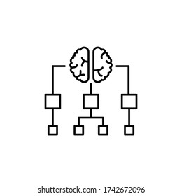 Neurology, chart, parts icon. Simple line, outline vector elements of neurology for ui and ux, website or mobile application