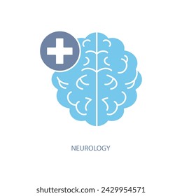 neurology concept line icon. Simple element illustration.neurology concept outline symbol design.