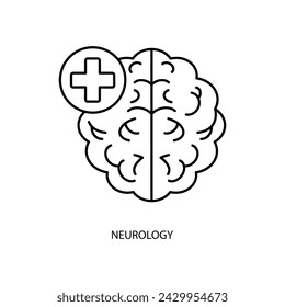 neurology concept line icon. Simple element illustration.neurology concept outline symbol design.