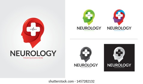 Neurology creative and minimalist logo template Set