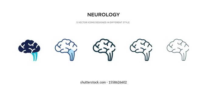 neurology icon in different style vector illustration. two colored and black neurology vector icons designed in filled, outline, line and stroke style can be used for web, mobile, ui