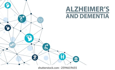 Neurology icons, such as Alzheimer's and dementia, insomnia, memory impairment and more.