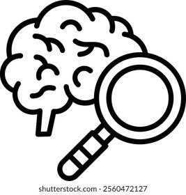 Neurology Line Vector Icon Design