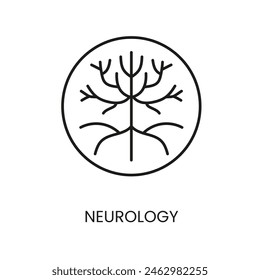 Neurology line vector icon with editable stroke