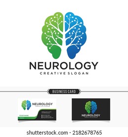 Neurology logo design vector template