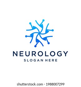 Neurology logo technology design template