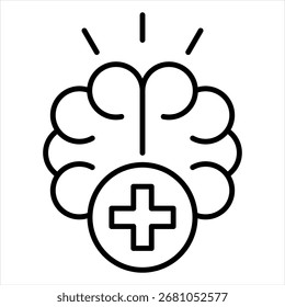 Neurology Outline Icon Illustration Vector