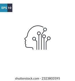 Neurology outline icon Vector illustration