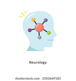 Neurology Vector Flat Icon Design illustration Symbol on White background EPS 10 File