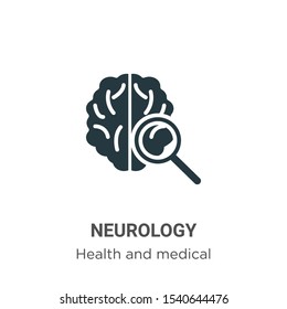 Neurology vector icon on white background. Flat vector neurology icon symbol sign from modern health and medical collection for mobile concept and web apps design.