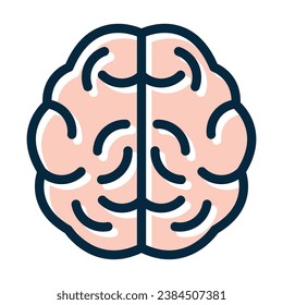 Neurology Vector Thick Line Filled Dark Colors Icons For Personal And Commercial Use.
