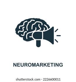 Neuromarketing icon. Monochrome simple Marketing Strategy icon for templates, web design and infographics