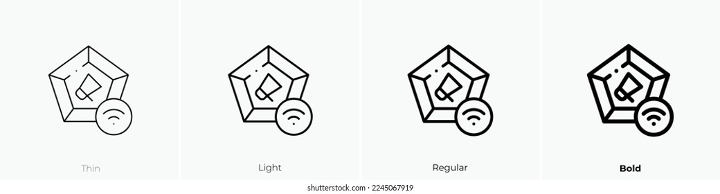 neuromarketing icon. Thin, Light Regular And Bold style design isolated on white background