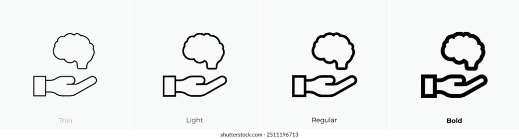 neuromarketing icon. Thin, Light Regular And Bold style design isolated on white background