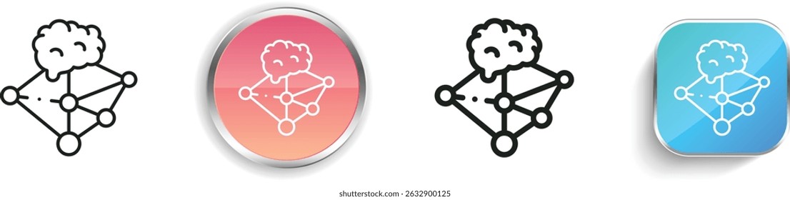 neuromarketing icon. Thin Linear, Regular and Button Style Design Isolated On White Background