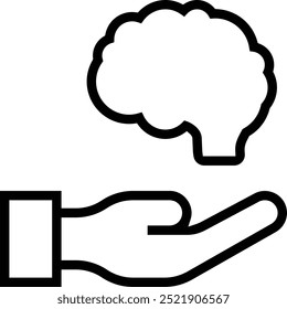 ícone de neuromarketing. Design de estilo linear fino isolado em fundo branco