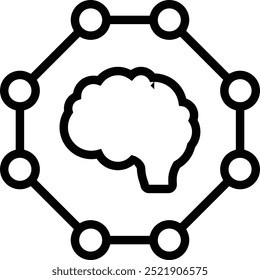 neuromarketing icon. Thin linear style design isolated on white background