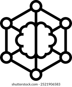 neuromarketing icon. Thin linear style design isolated on white background