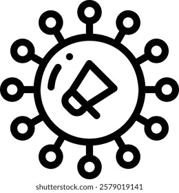 neuromarketing icon. Thin Linear Style Design Isolated On White Background