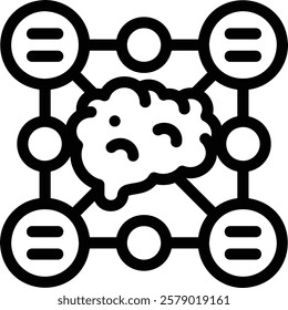 neuromarketing icon. Thin Linear Style Design Isolated On White Background