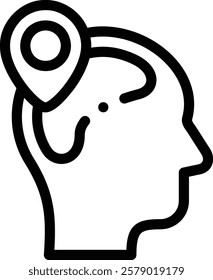 neuromarketing icon. Thin Linear Style Design Isolated On White Background