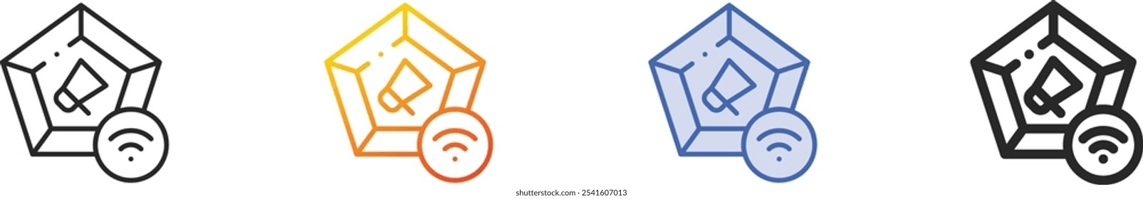 icono de neuromarketing. Diseño lineal delgado, degradado, trazo azul y estilo audaz aislado sobre fondo blanco