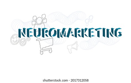 neuromarketing vector concept pixel style illustration isolated