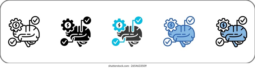 Neuromodulations-Symbolpaket - Multistyle-Illustration