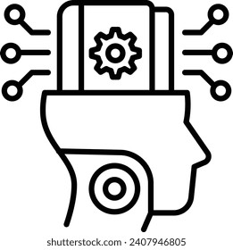 Neuromorphisches Ingenieurkonzept, biologische Gehirne Installation Vektorsymbol-Design, prädiktive Modellierung oder adaptive Kontrollsymbol, künstliche Intelligenz, neuronale Schaltkreisgrafik