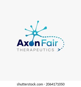 Neuron Axon Medical Therapeutic Logo Design Idea