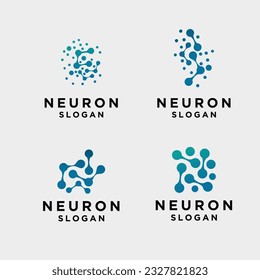 neuron brain logo icon with clean background	
