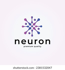 Neuron Circle Dot Symbol Logo Design, Axon Medical Therapy Logo Design Ideas, simple inspiration illustration design