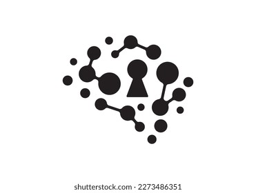 diseño del logo de conexión neurona, Icono humano de la innovación de inteligencia de inteligencia de vector ilustración.