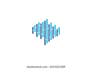 Logo-Design für Neuronenverbindung, Symbol für Innovation im menschlichen Gehirn