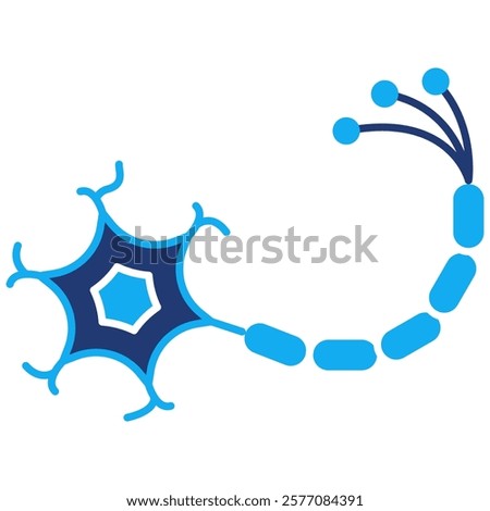 Neuron Icon - Dual Tone Style - Neuroscience Theme