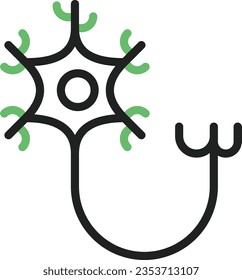 Icono de neurona. Adecuado para aplicaciones móviles.