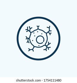 Neuron icon isolated on white background. Neuron icon simple sign. Neuron icon trendy and modern symbol for graphic and web design. Neuron icon flat vector illustration for logo, web, app