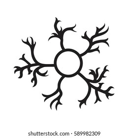 Neuron icon. Isolated Vector silhouettes