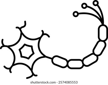 Neuron Icon - Line Style - Neuroscience Theme