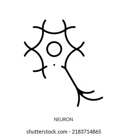 neuron icon. Linear style sign isolated on white background. Vector illustration