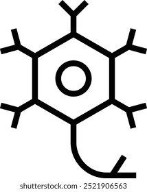 neuron icon. Thin linear style design isolated on white background