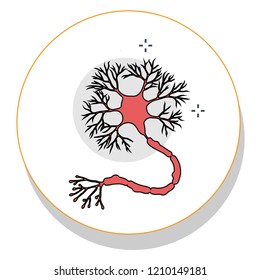 a neuron icon trendy icon on white background for web graphic