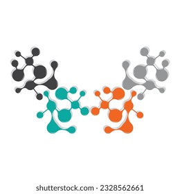 Neuron Logo, Cel Dna Network Vector, And Particle Technology, Simple Illustration Template Design