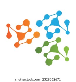 Neuron Logo, Cel Dna Network Vector, And Particle Technology, Simple Illustration Template Design