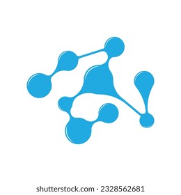 Logo De Neuron, Vector De Red De Adn De Cel Y Tecnología De Partículas, Diseño De Plantilla De Ilustración Simple